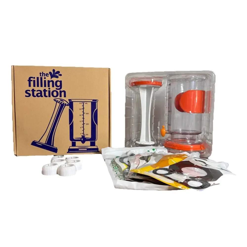 Squooshi Filling Station Baby Food Pouch Maker with 6 Reusable Pouches With Lids